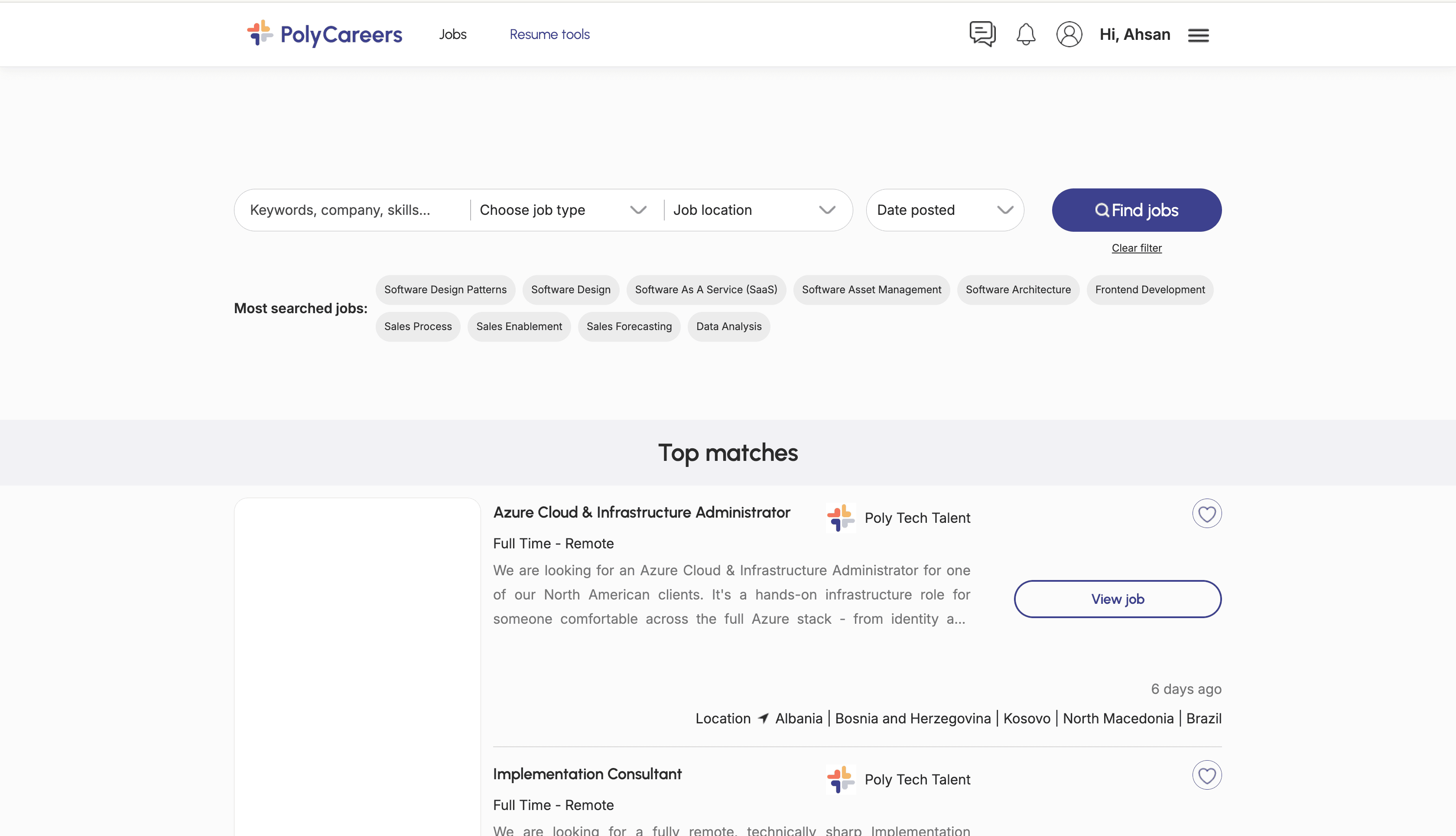 PolyCareers screenshot